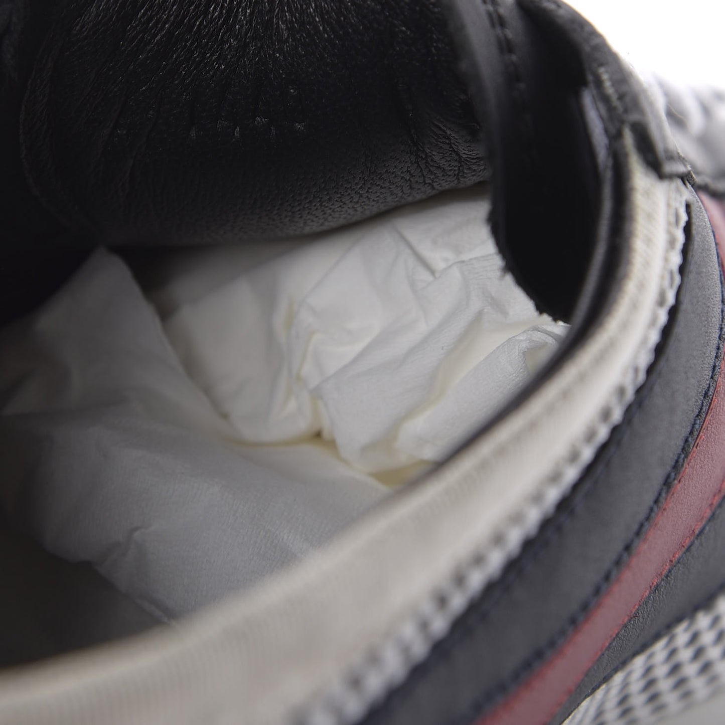 Calfskin Mesh Mens Falacer Sneakers 8 White Blue Red