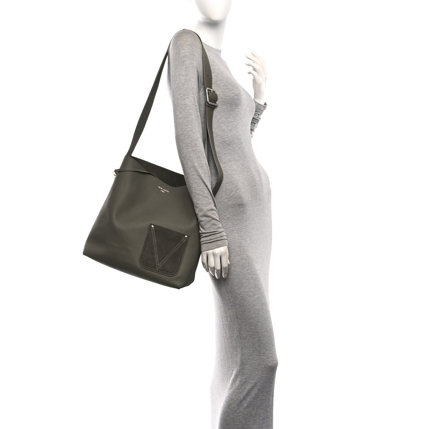 Louis Vuitton LV Touch Calfskin Reversible Verso Hobo H38  Khaki Green 2 of 10