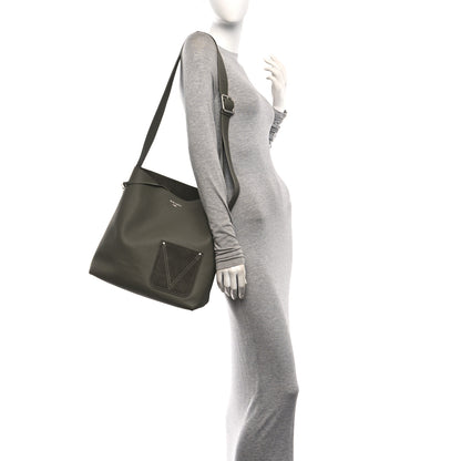 Louis Vuitton LV Touch Calfskin Reversible Verso Hobo H38  Khaki Green 2 of 10