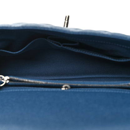 Chanel Caviar Quilted Small Coco Handle Flap Blue 4 of 9