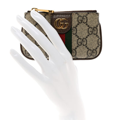 Gucci GG Supreme Monogram Web Ophidia Key Case Beige New Acero 2 of 8