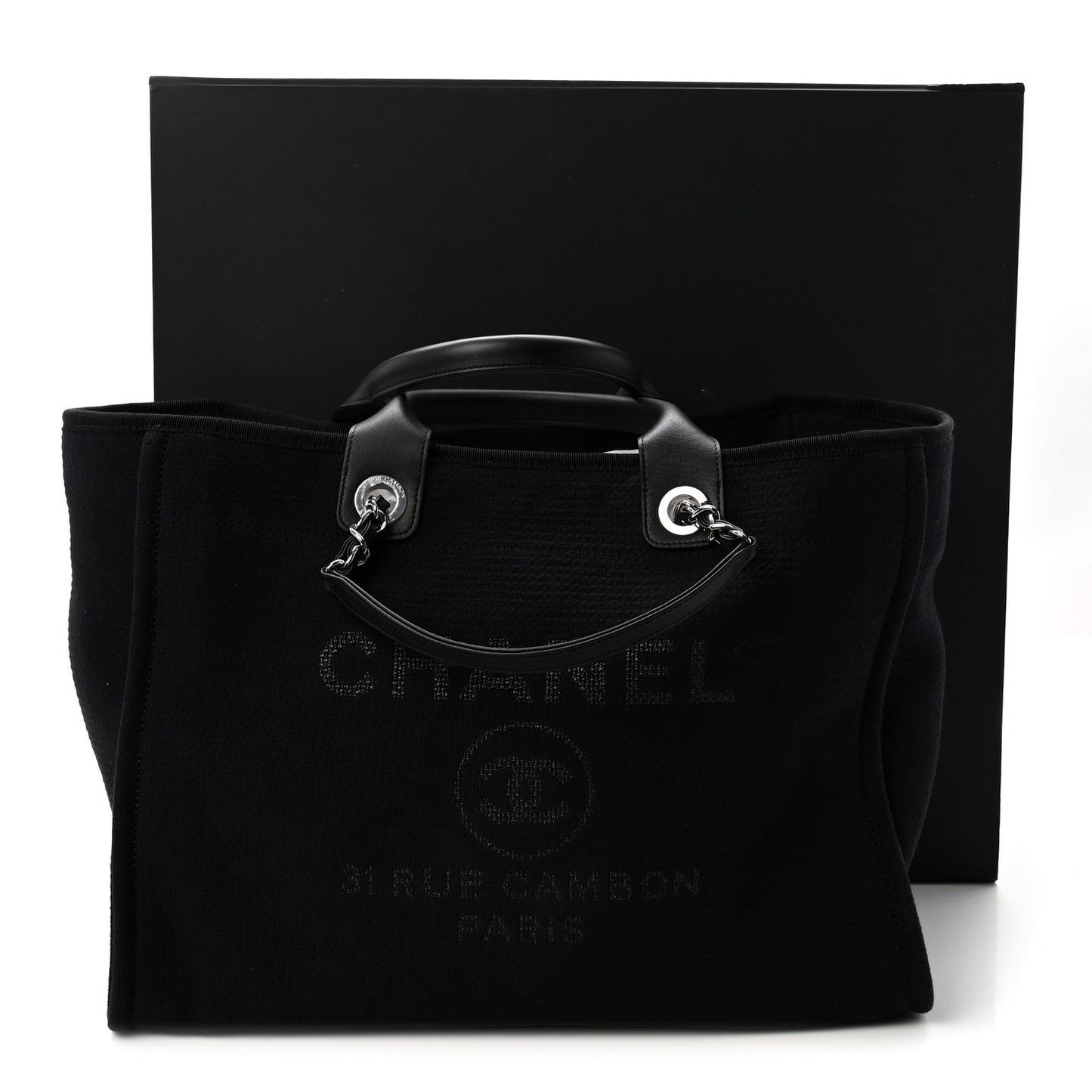 Mixed Fibers Medium Deauville Tote Black