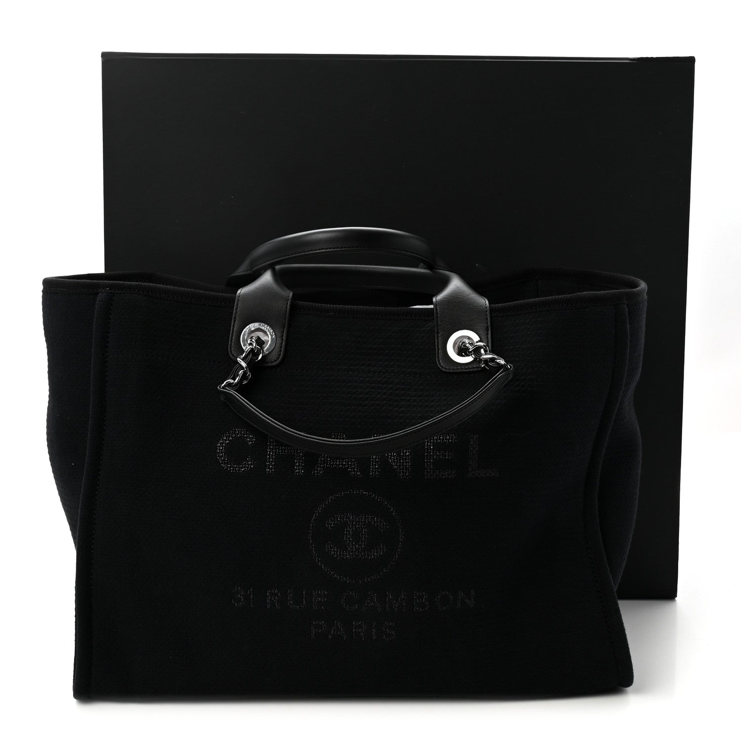 Chanel Mixed Fibers Medium Deauville Tote Black 12 of 12
