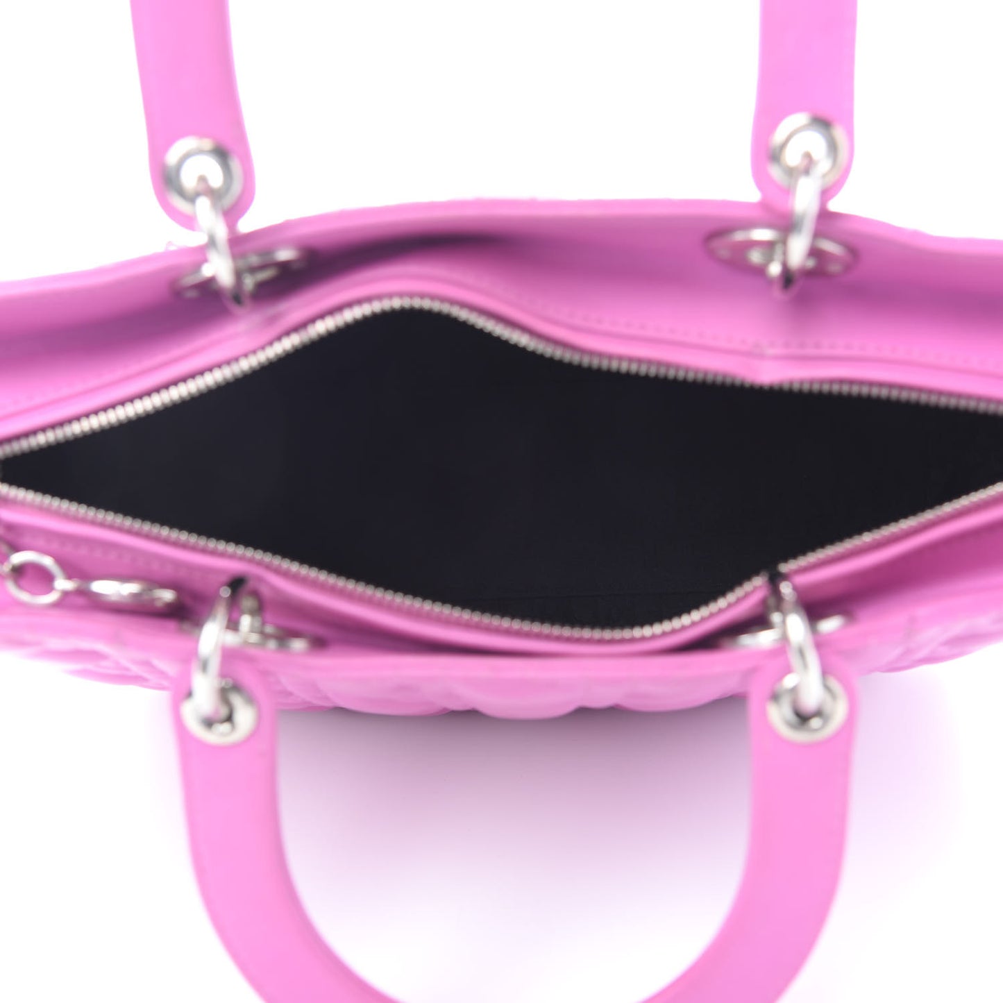 Lambskin Cannage Large Lady Dior Pink