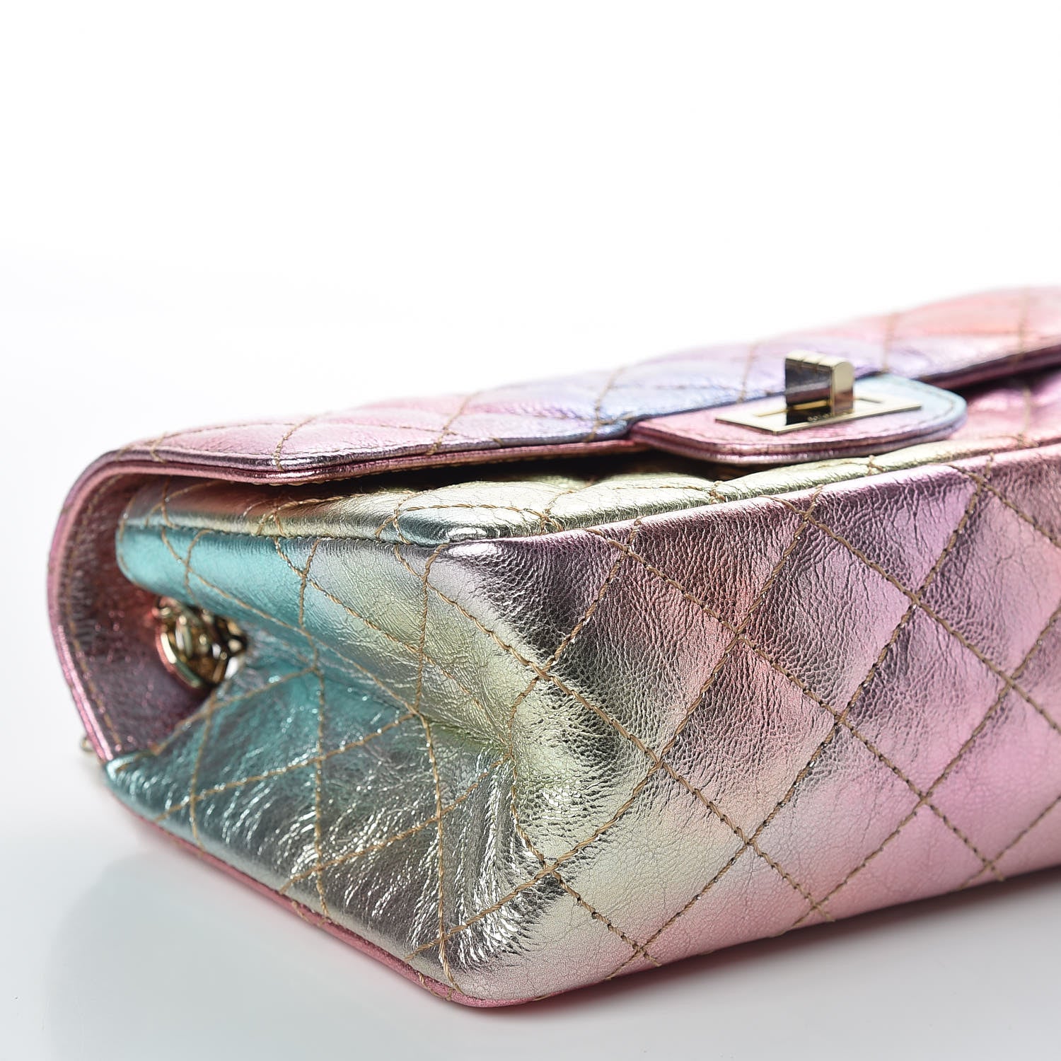 Chanel Metallic Goatskin Quilted Mini 2.55 Reissue Flap Multicolor 5 of 10