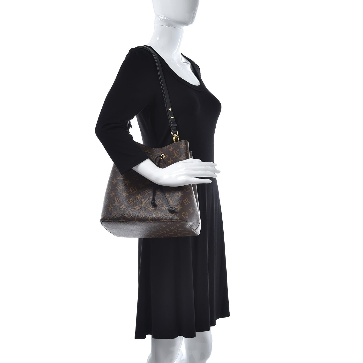 Louis Vuitton Monogram Neonoe MM Black 2 of 9
