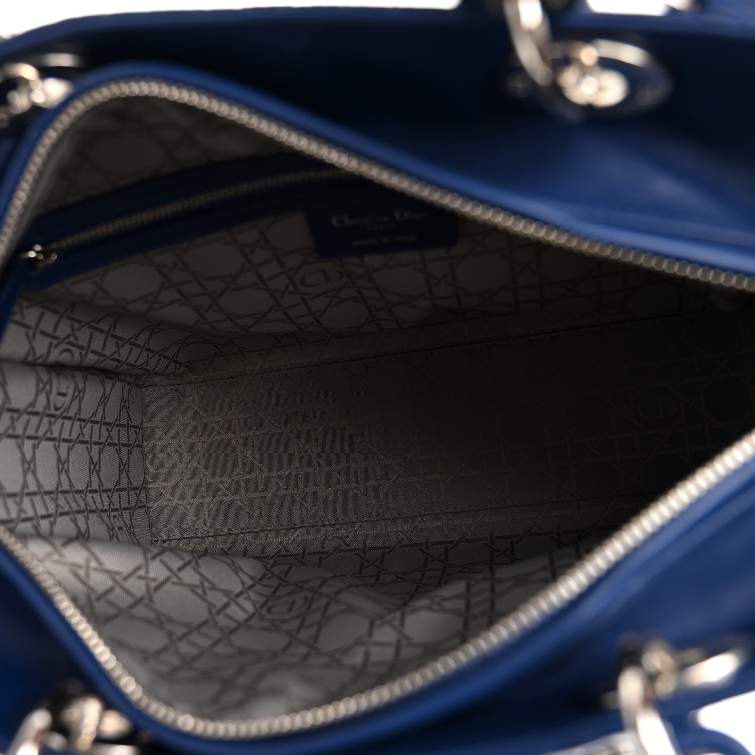Christian Dior Lambskin Cannage Large Lady Dior Royal Blue 5 of 10