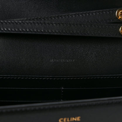 Celine Shiny Calfskin Triomphe Margo Wallet on Chain Black 7 of 10