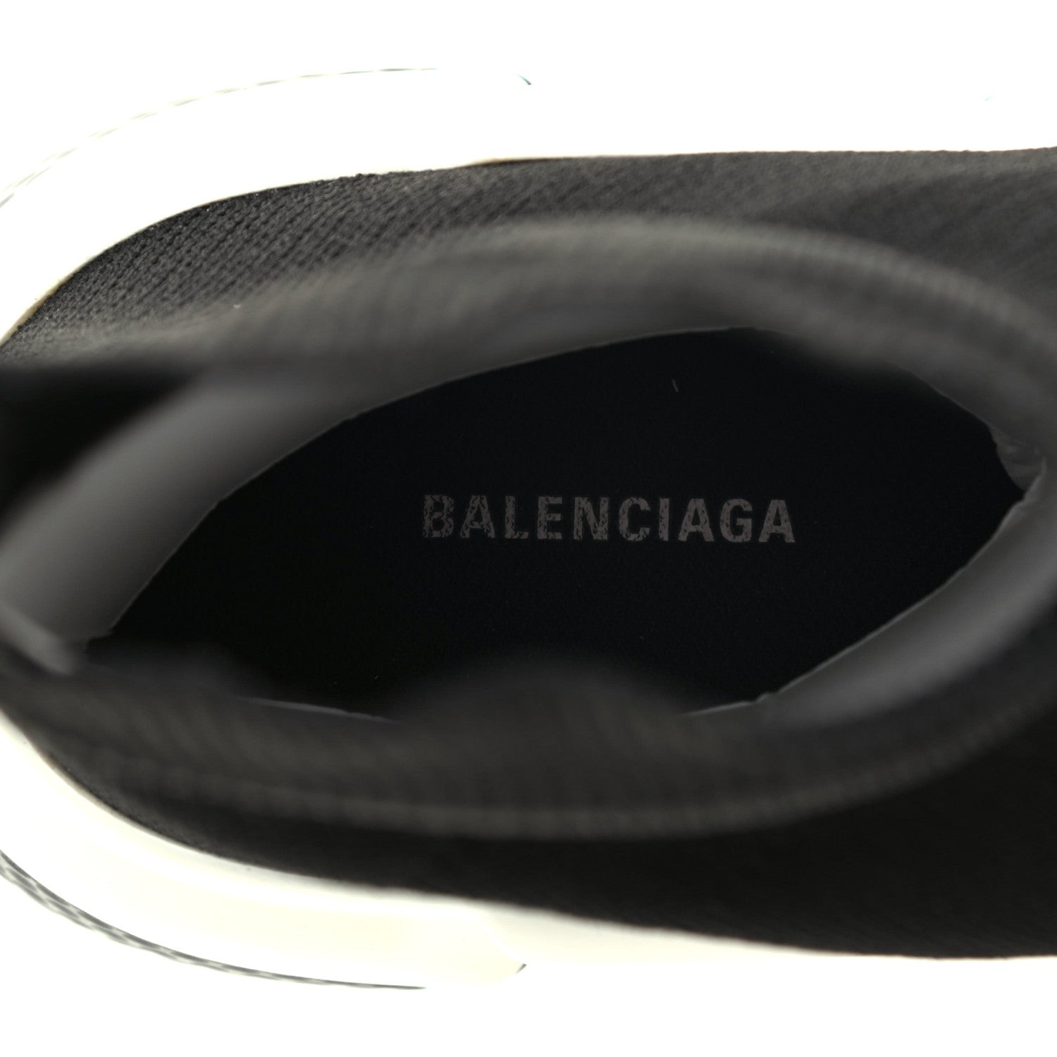Balenciaga Neoprene Knit Womens Speed Sneakers 39 Black White 7 of 12