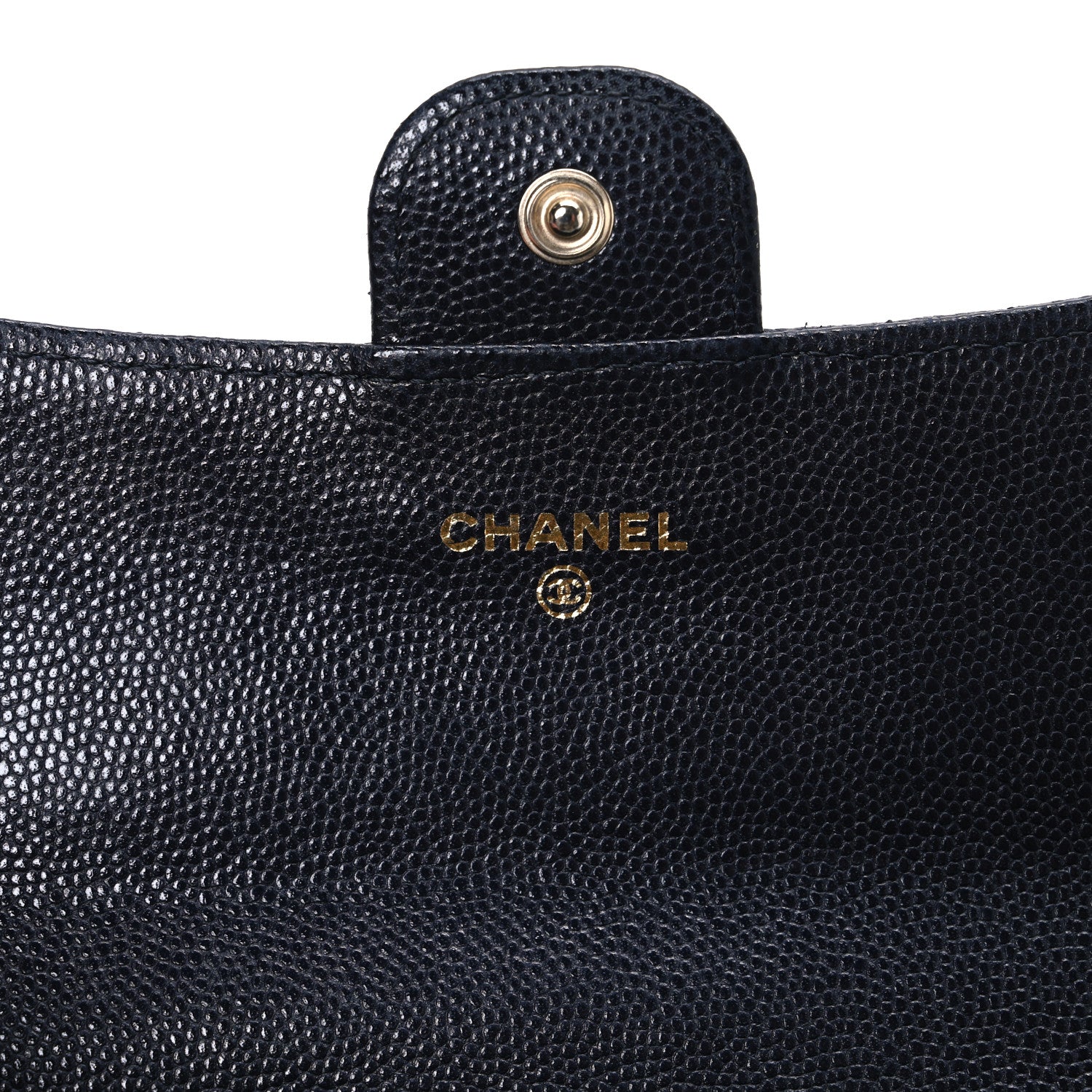 Chanel Caviar Quilted Large Gusset Flap Wallet Navy 6 of 9