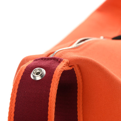Hermes Canvas Small Bride-A-Brac Pouch Orange Burgundy 10 of 10
