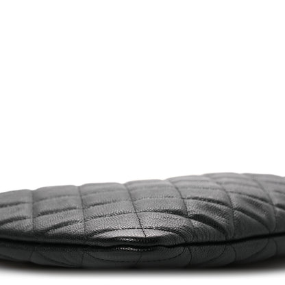 Chanel Caviar Quilted Medium Cosmetic Case Black 9 of 11