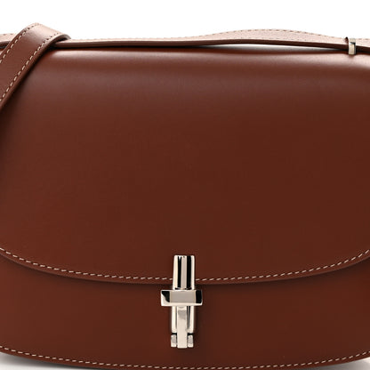 The Row Polished Saddle Calfskin The Sofia 8.75 Crossbody Cherry Wood 7 of 9
