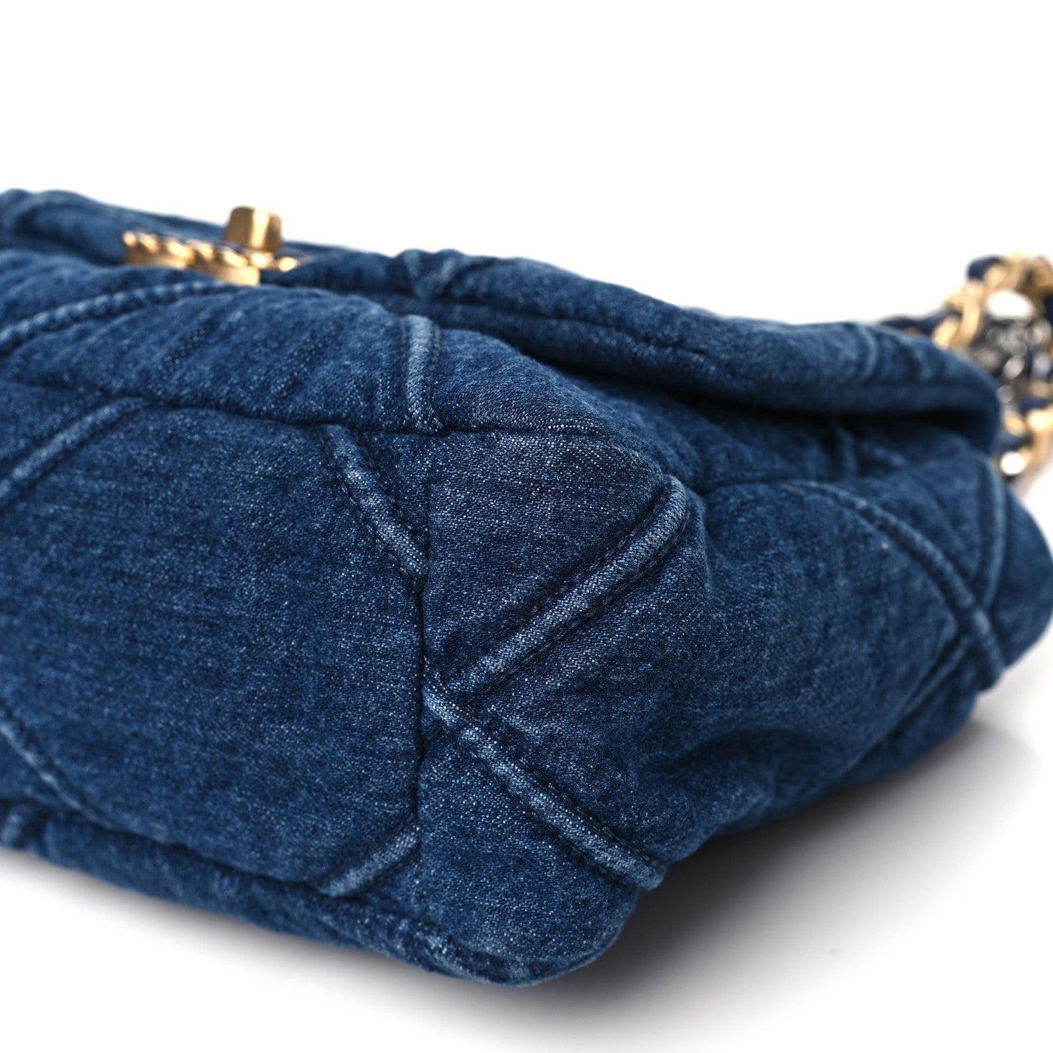 Chanel Denim Quilted Medium Chanel 19 Flap Blue 10 of 10