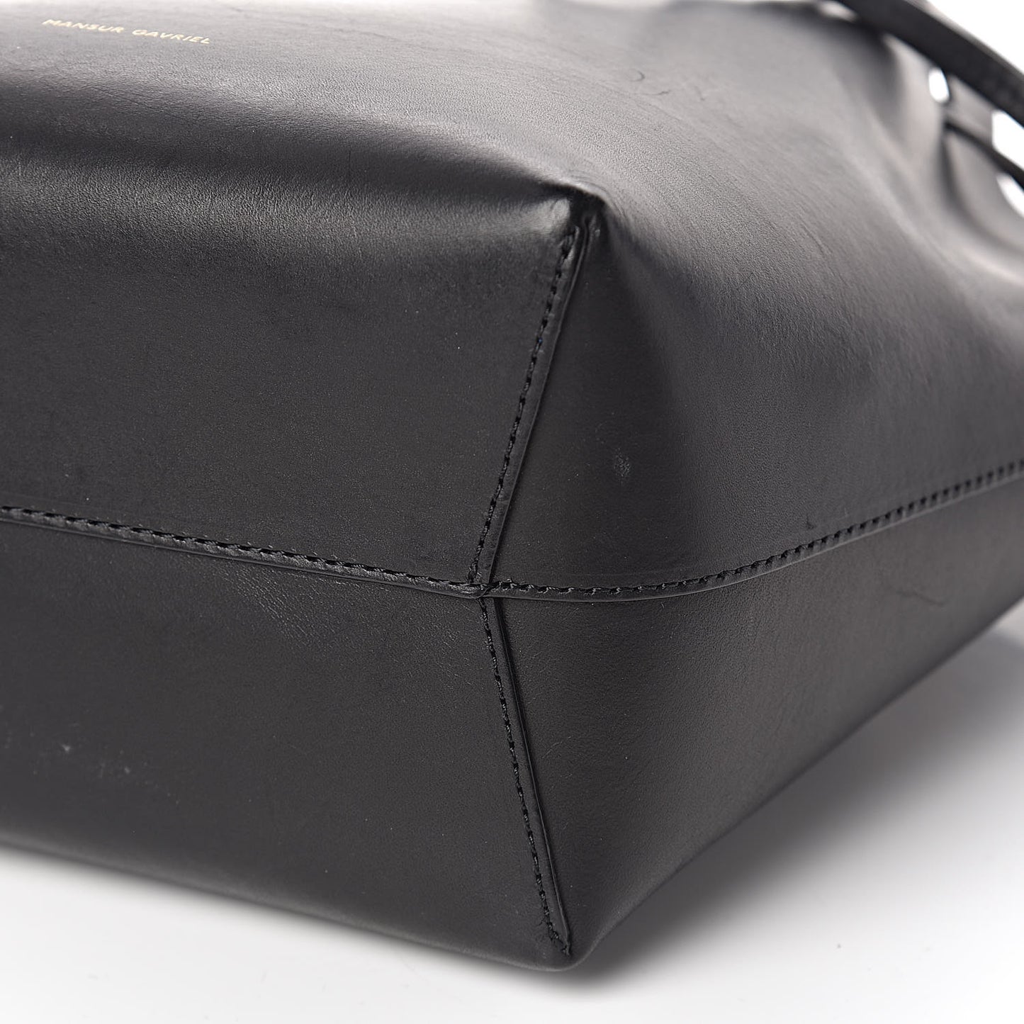 Calfskin Mini Bucket Bag Black Royal Blu