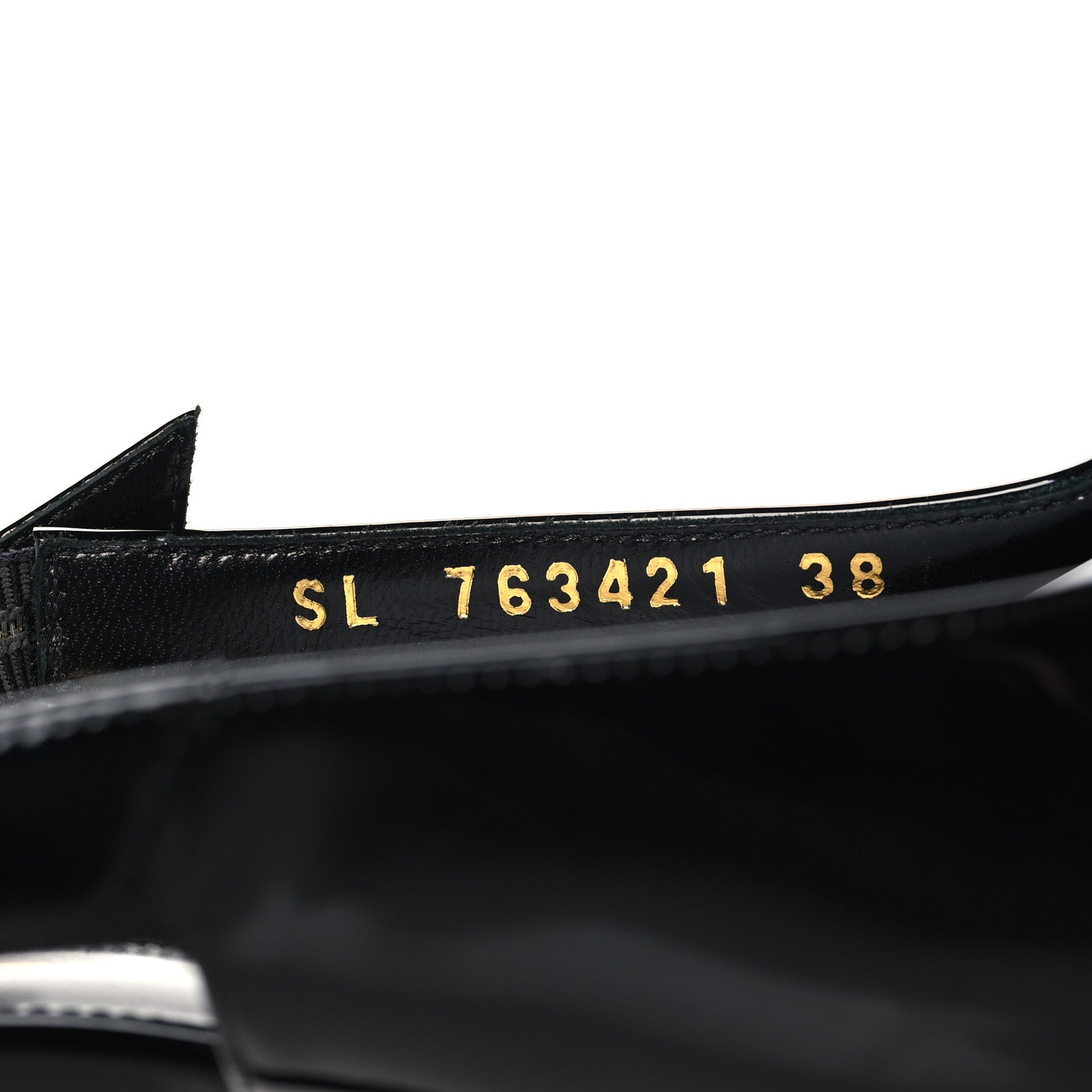 Saint Laurent Glazed Calfskin Lee Slingback Pumps 38 Black 1863327