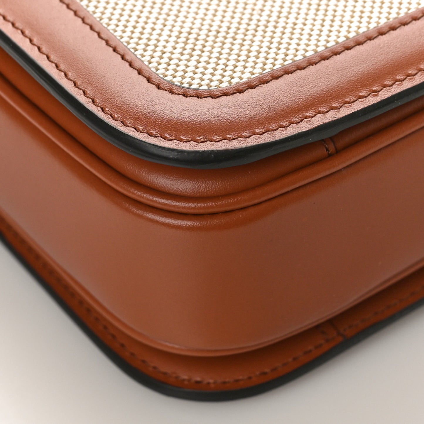 Textile Calfskin Classique Triomphe Bag Natural Tan