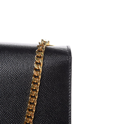 Saint Laurent Grain De Poudre Medium Classic Monogram Kate Satchel Black 11 of 14