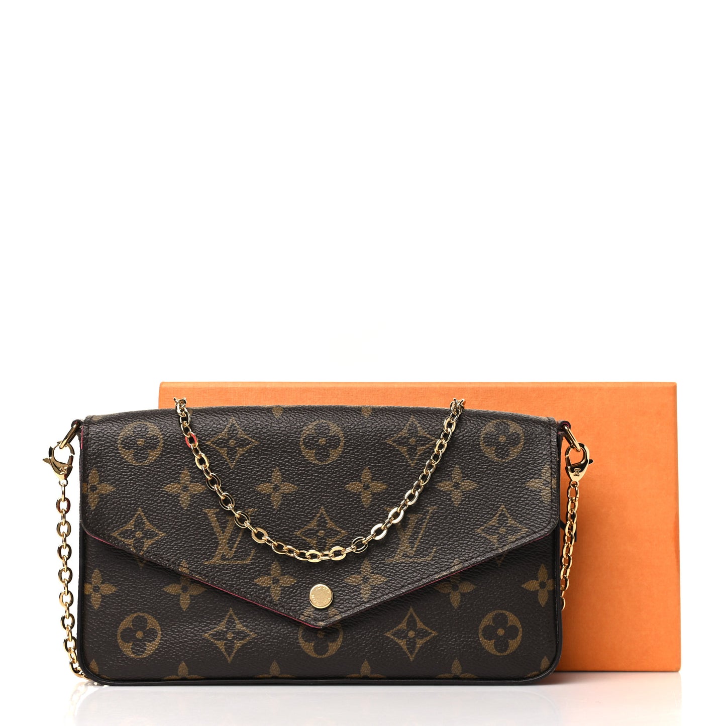 Monogram My LV World Tour Pochette Felicie Chain Wallet Hot Pink