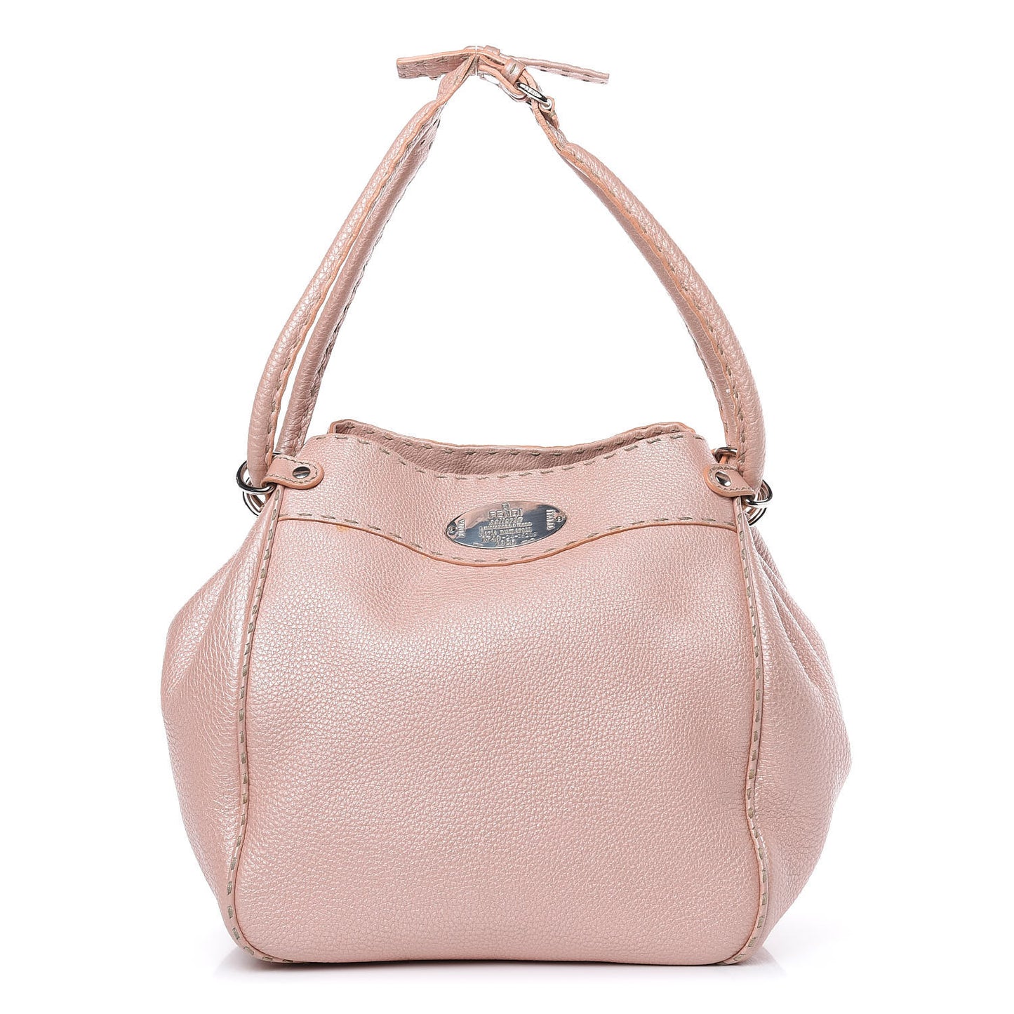 Cuoio Romano Selleria Small Bucket Bag Cipria