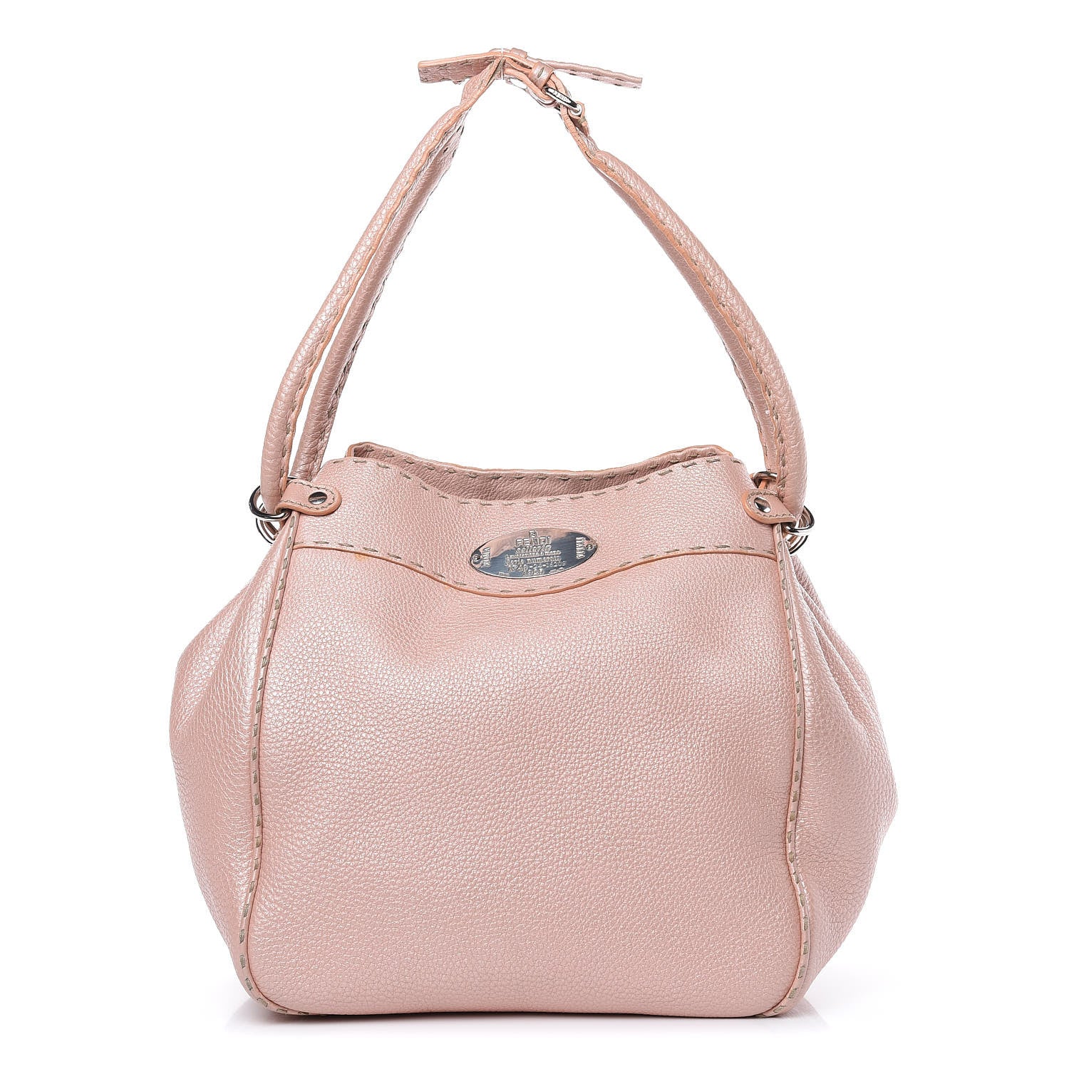 Fendi Cuoio Romano Selleria Small Bucket Bag Cipria 1 of 17