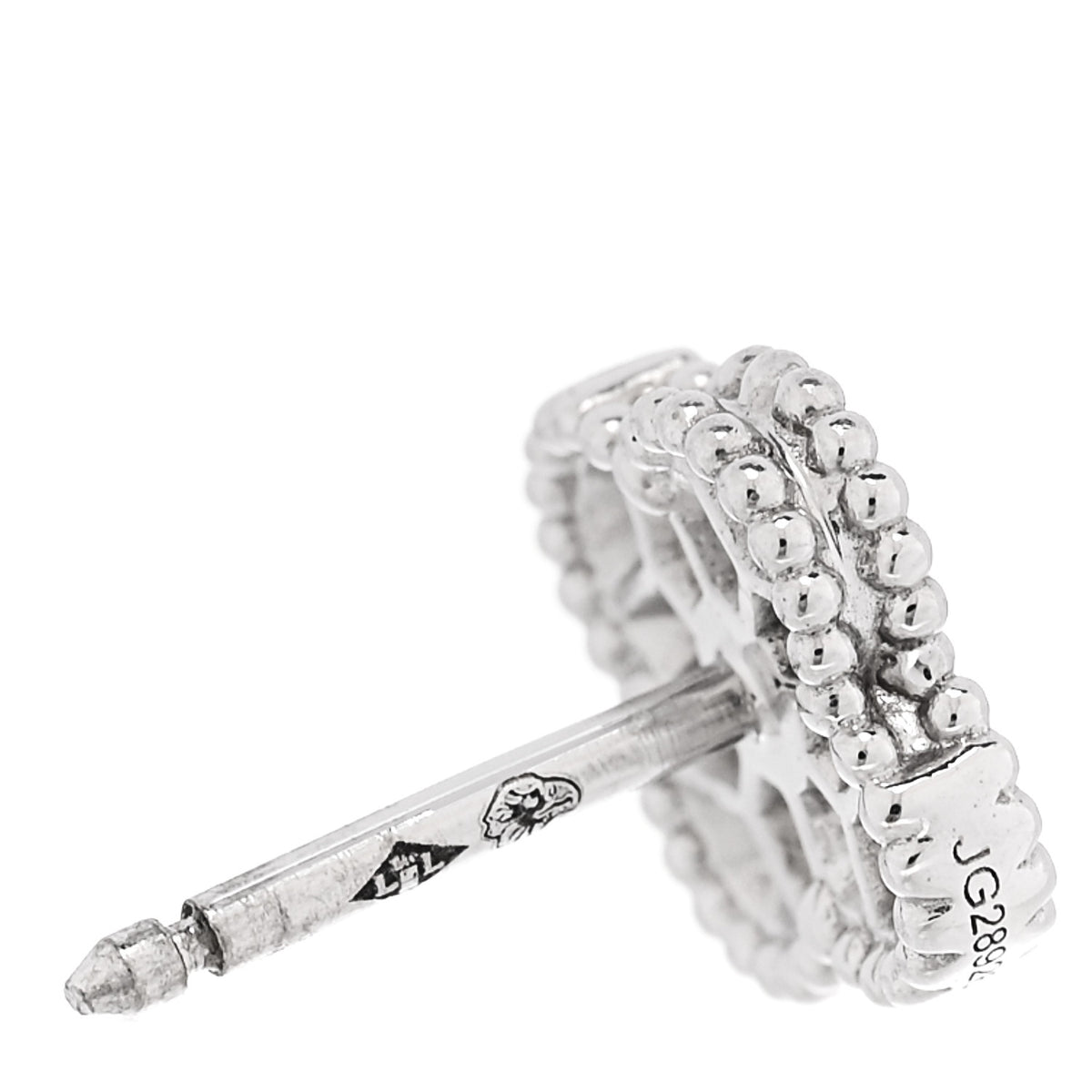18K White Gold Diamond Sweet Alhambra Earrings