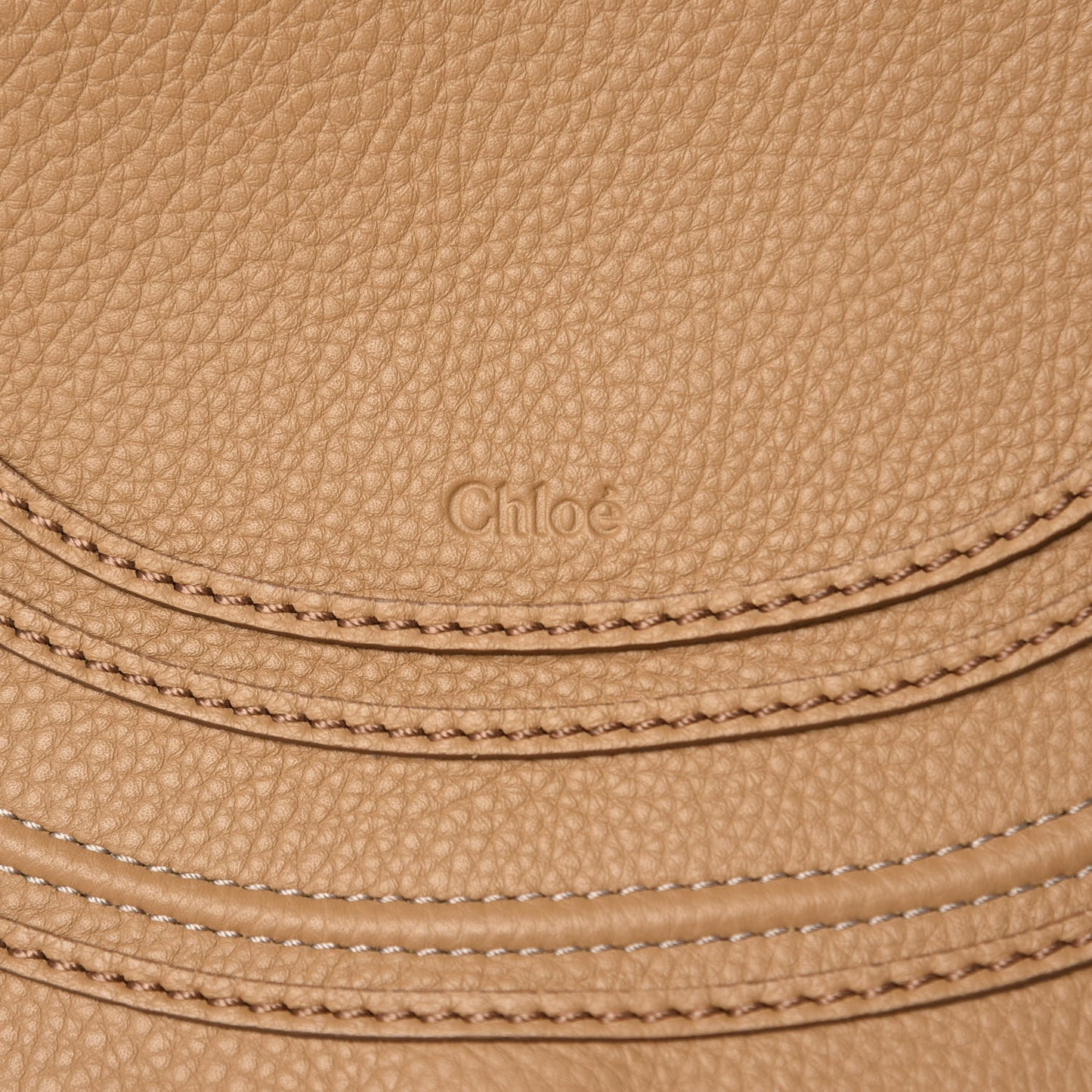 Calfskin Medium Marcie Round Crossbody Bag Milky Coffee