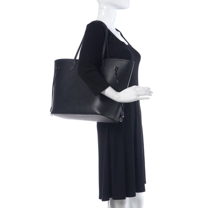 Louis Vuitton Epi Neverfull MM Black 2 of 13