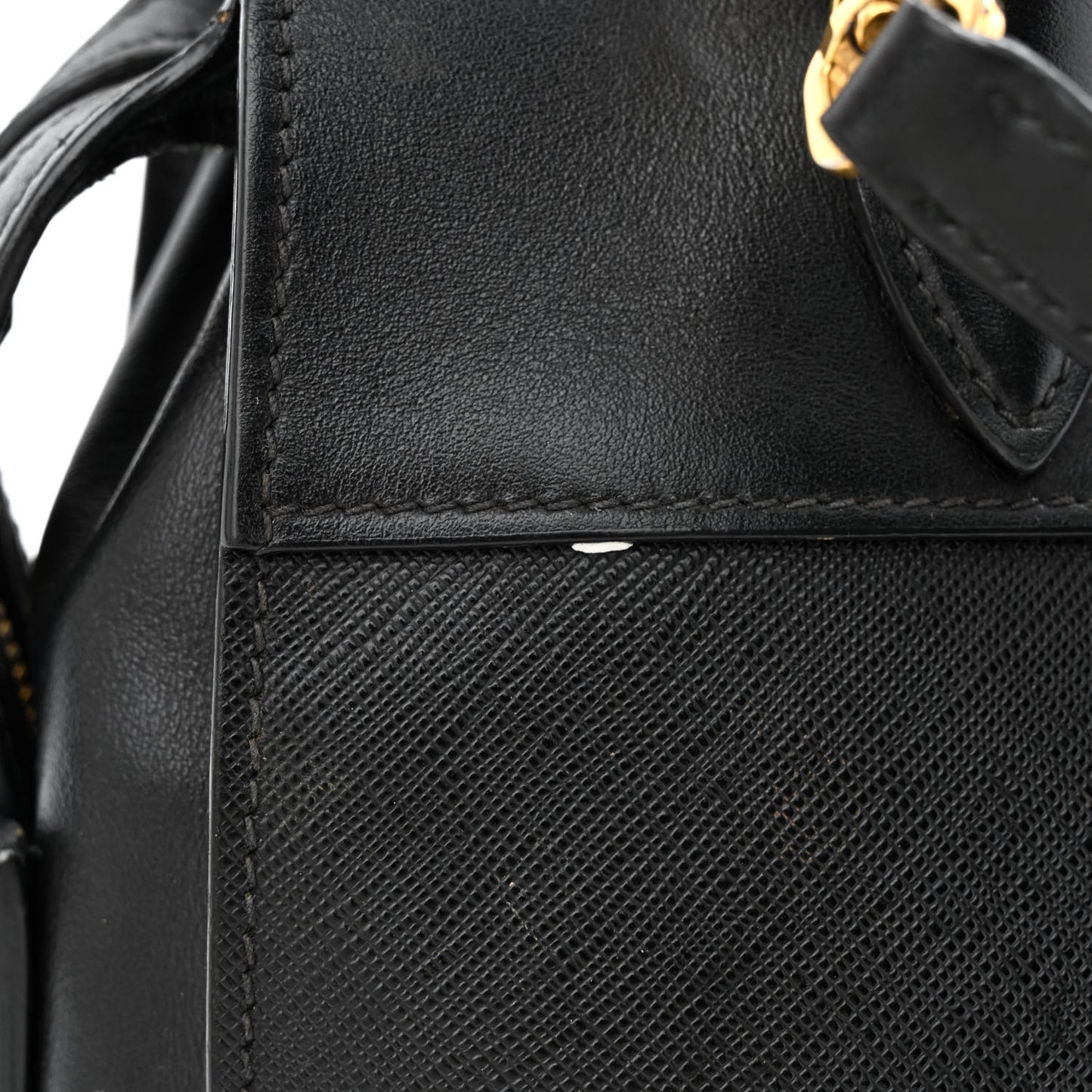 Saffiano City Calfskin Small Esplanade Tote Black