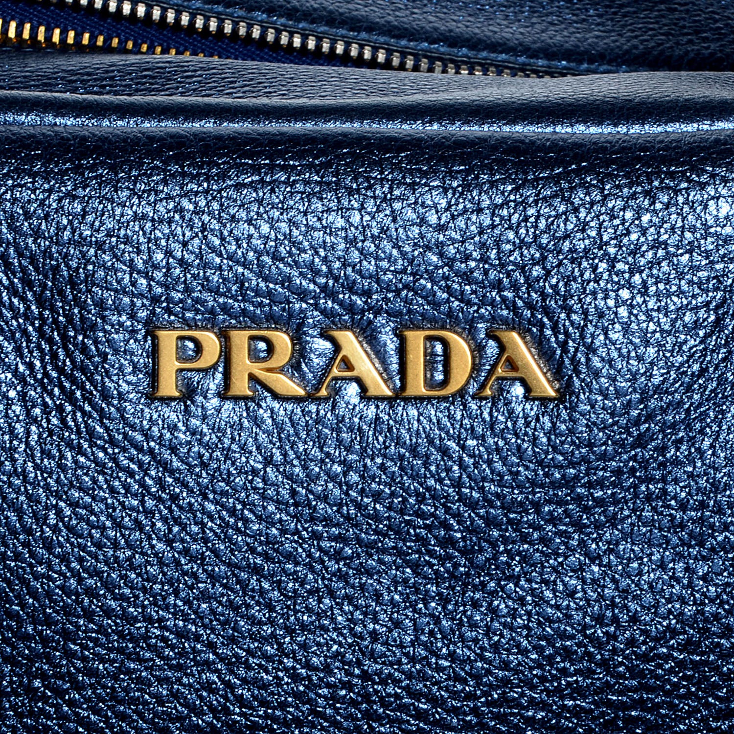 Prada Vitello Daino Satchel Denim Mordore 3 of 12