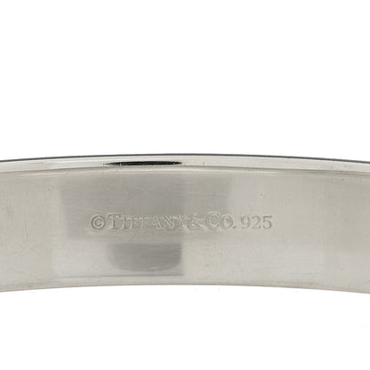 Tiffany Sterling Silver Diamond Narrow Locks Bangle Bracelet 3 of 3