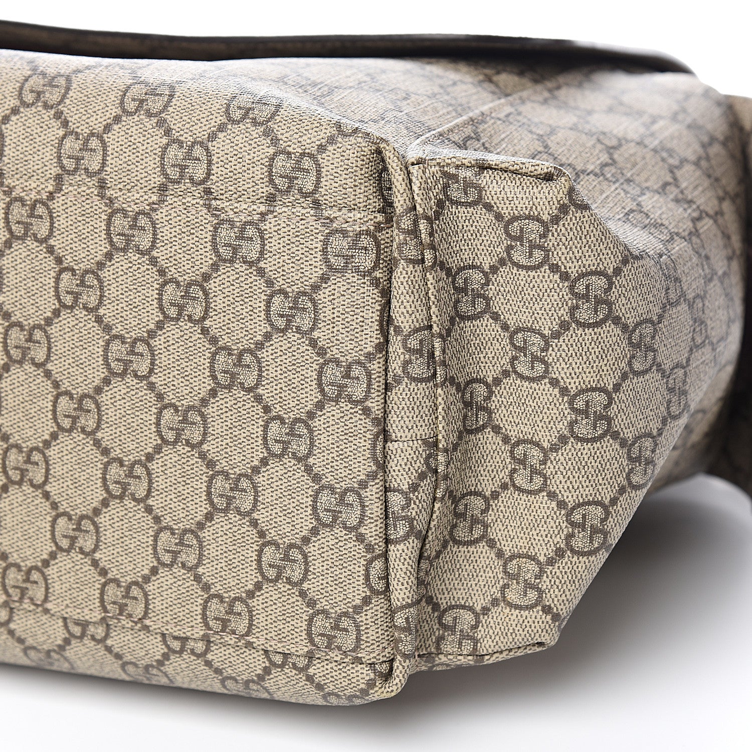 Gucci GG Plus Monogram Messenger Diaper Bag Dark Brown 9 of 10