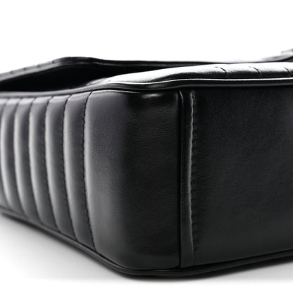 Prada Soft Calfskin Impunture Diagramme Large Chain Flap Shoulder Bag Black 8 of 10