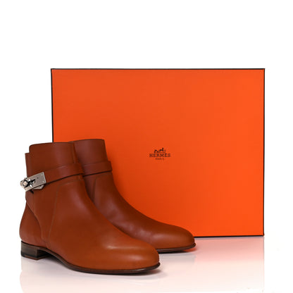 Hermes Calfskin Neo Low Boots 37 Natural 7 of 8