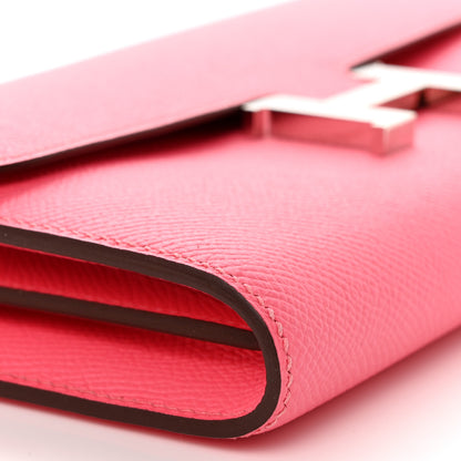 Hermes Epsom Constance Long Wallet Rose Azalee 7 of 8