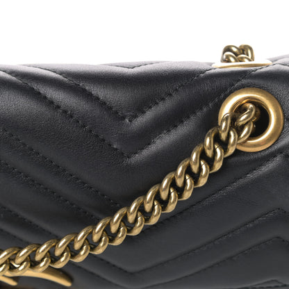 Gucci Calfskin Matelasse Medium GG Marmont Shoulder Bag Black 10 of 10
