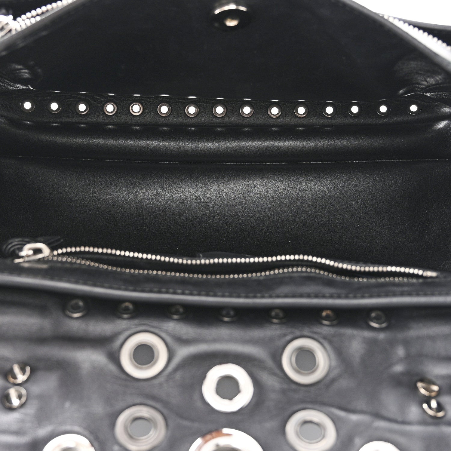 Proenza Schouler Lambskin Grommets Medium PS1 Satchel Black 4 of 11
