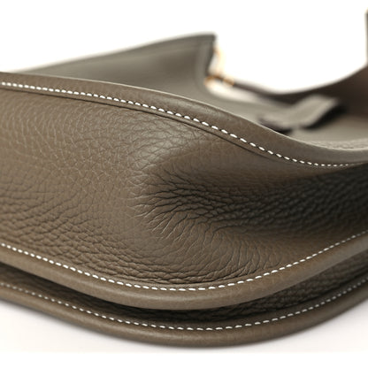 Hermes Taurillon Clemence Evelyne III PM Etoupe 10 of 11