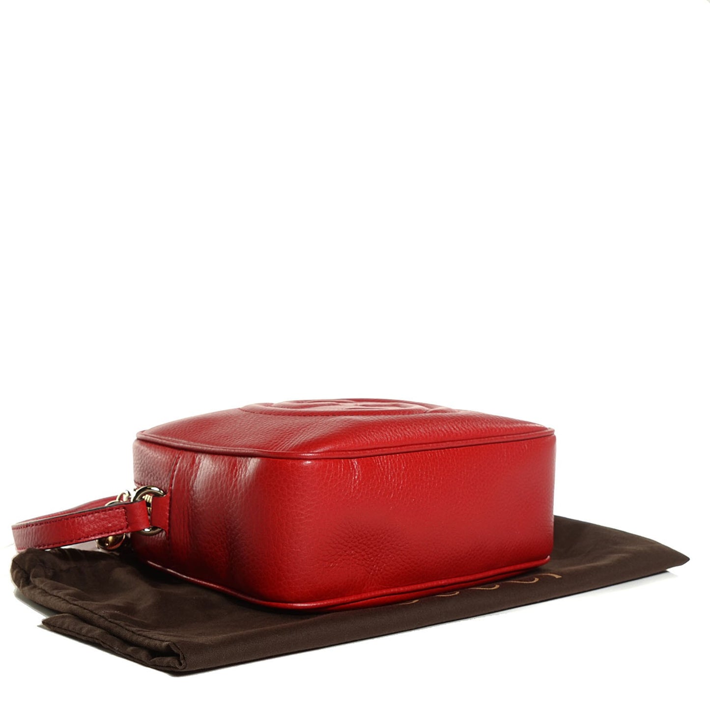 Pebbled Calfskin Small Soho Disco Bag Tabasco Red