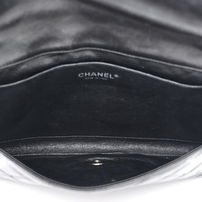 Chanel Patent Quilted Clutch with Chain Flap Black 5 of 10