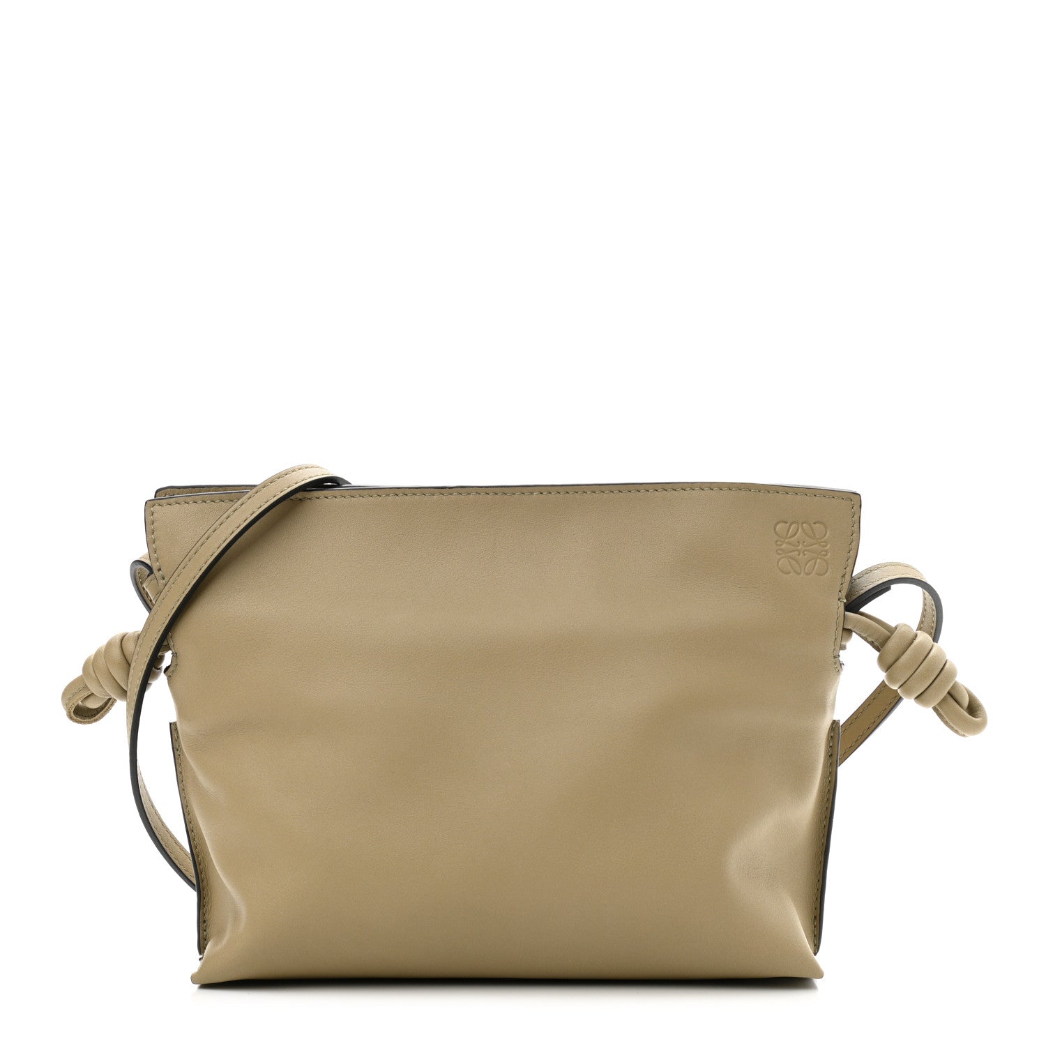 Loewe Calfskin Mini Flamenco Knot Clutch Clay Green 1 of 9