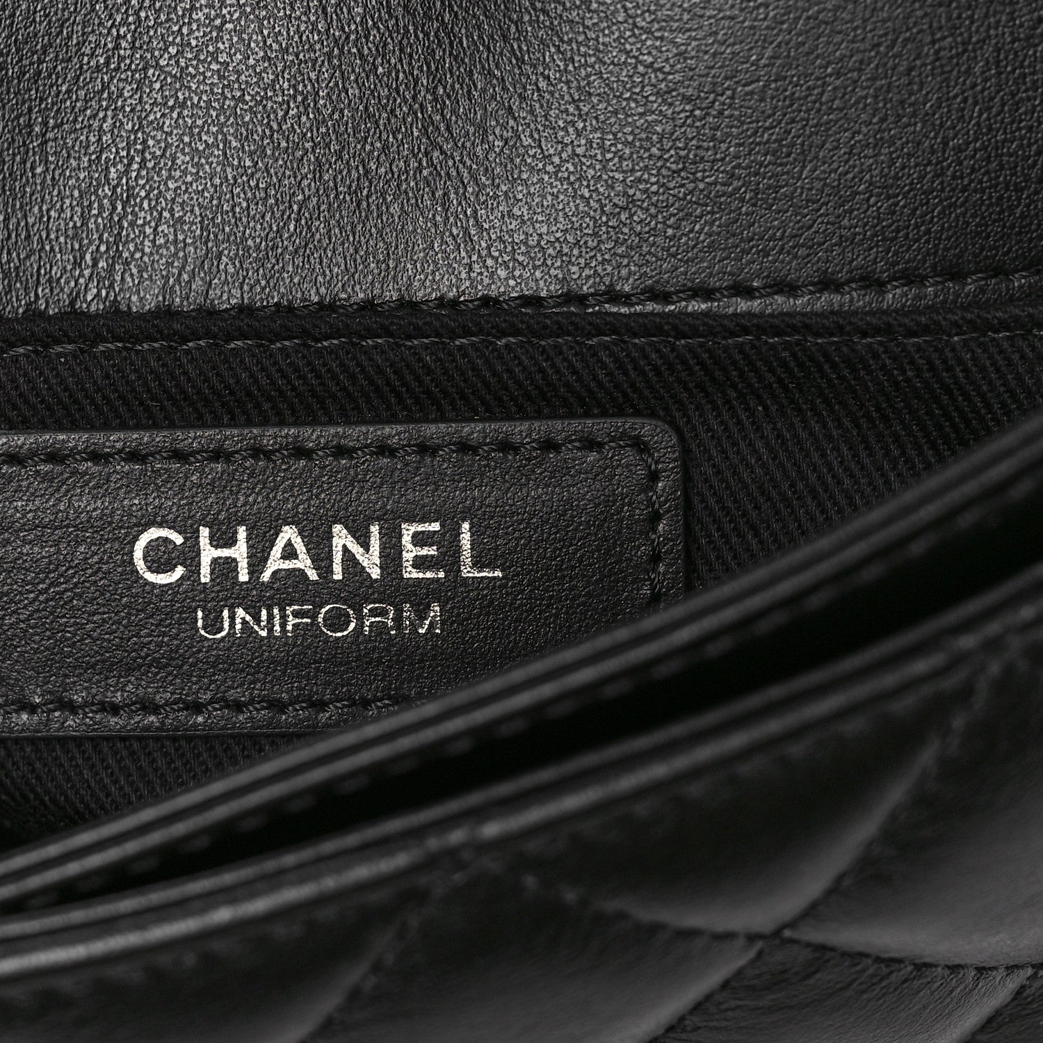 Chanel Calfskin Quilted CC Uniform Flap Belt Bag Black 6 of 9