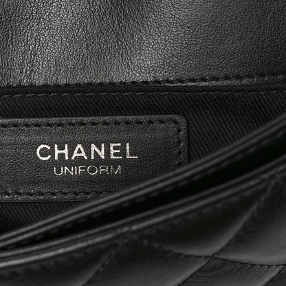 Chanel Calfskin Quilted CC Uniform Flap Belt Bag Black 6 of 9
