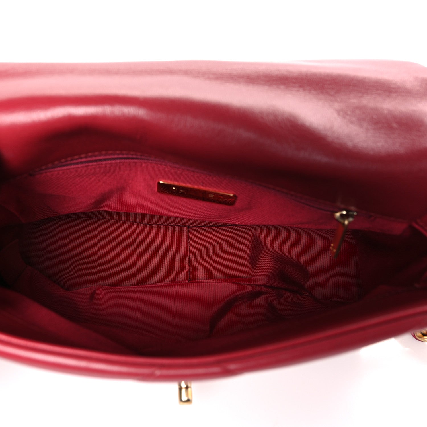 Chanel Goatskin Quilted Chanel 19 Flap Red 5 of 9