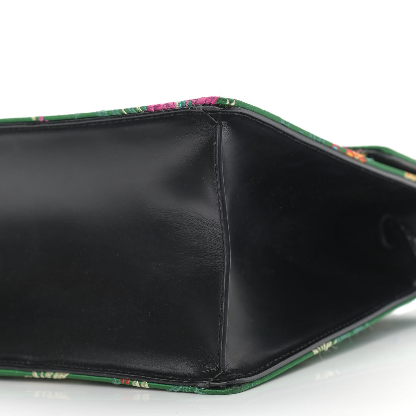 Jacquard Floral Medium Sylvie Top Handle Bag Green Multicolor Black