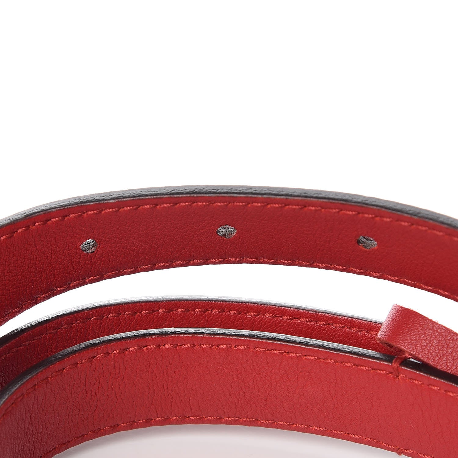 Gucci Calfskin Crystal Embellished Double G Belt 85 34 Hibiscus Red 6 of 6