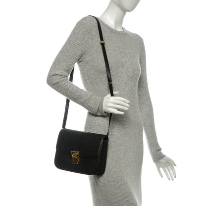 Celine Goatskin Medium Classic Box Flap Bag Black 2 of 7