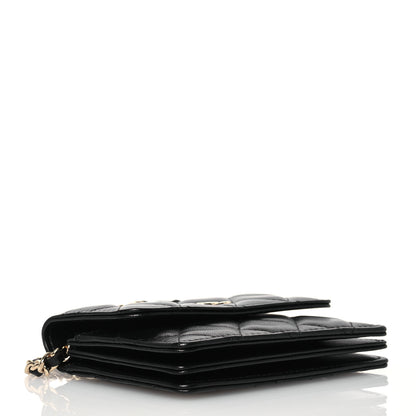 Chanel Lambskin Quilted My Chanel Lady Card Holder On Chain Black 4 of 13
