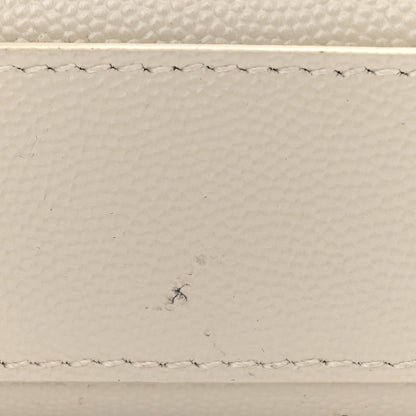 Saint Laurent Grain De Poudre Calfskin Medium Classic Monogram Kate Tassel Satchel Crema Soft 11 of 11