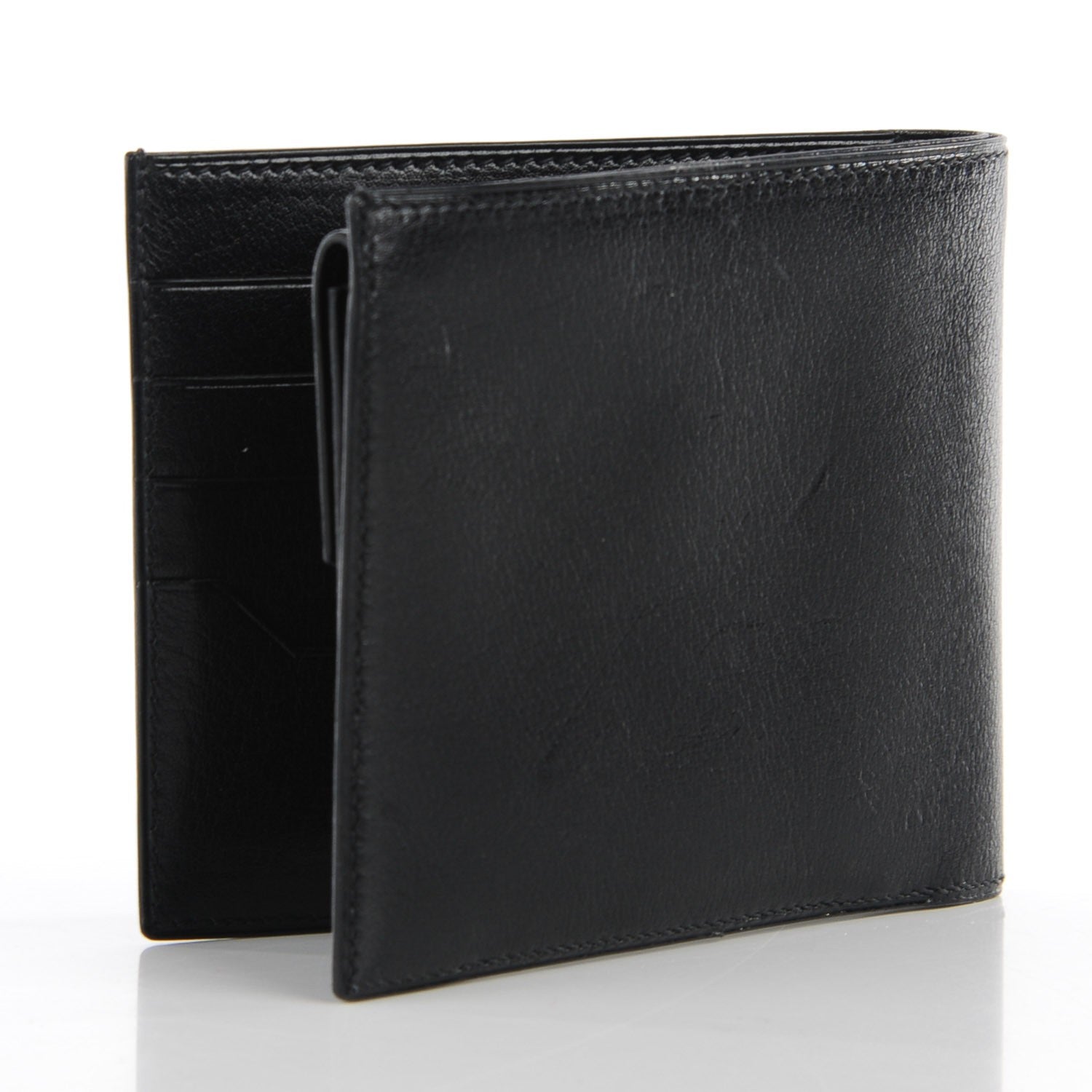 Hermes Evergrain Mens Bi Fold Wallet Black 3 of 7